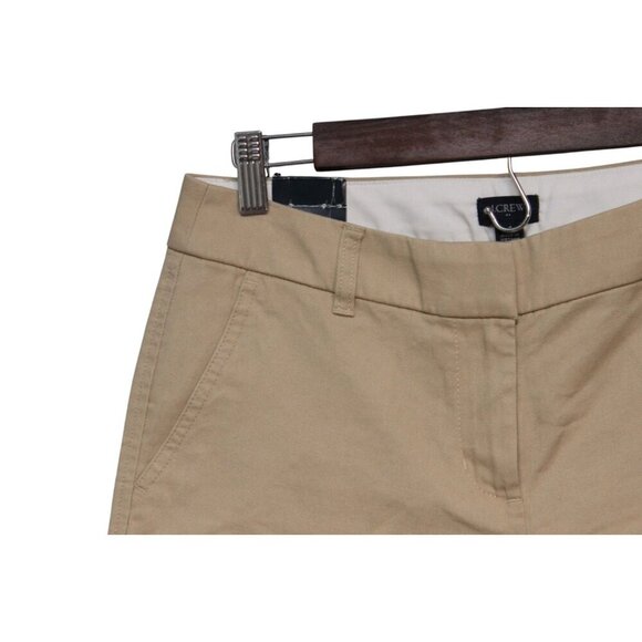 NWT J Crew Factory Chino Shorts Size 4 Tan Khaki Preppy Casual 100% Cotton - Picture 2 of 10